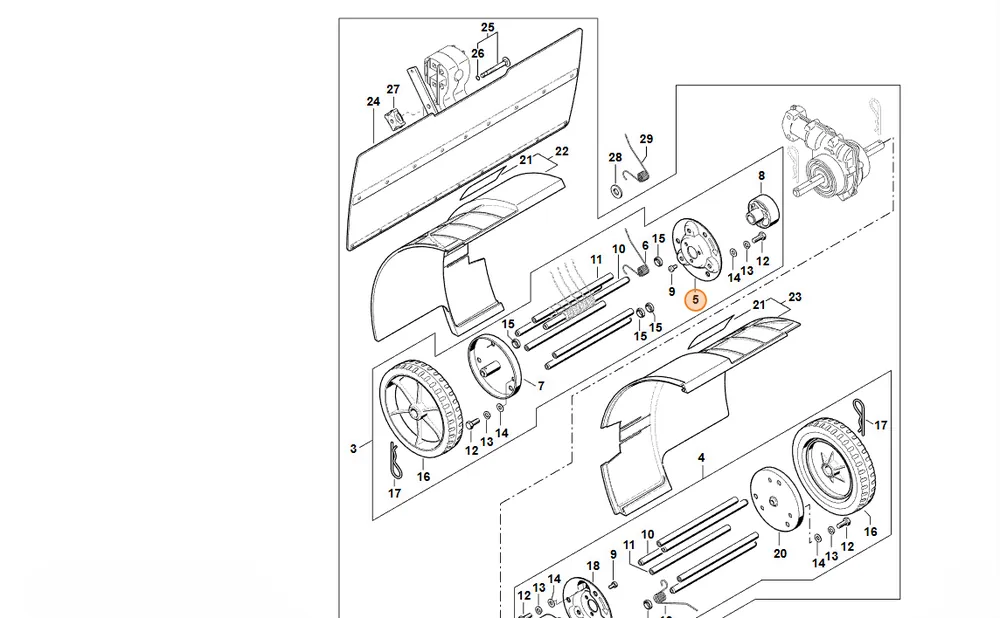 Nowość w asortymencie | STIHL Kołnierz - prawa strona 4601 711 8900