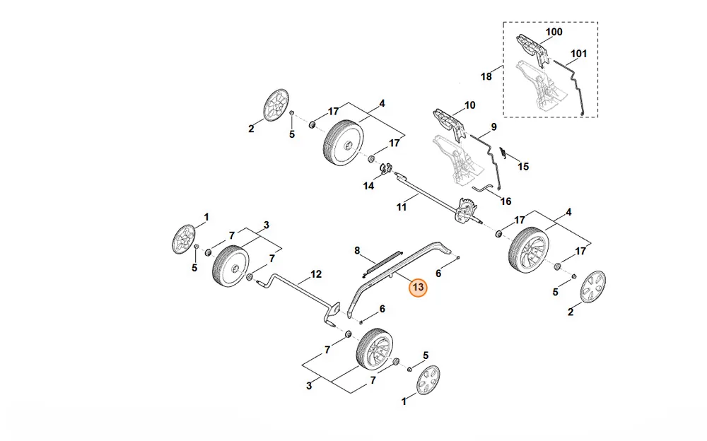 Na stanie | STIHL Dźwignia przesuwna WA21 780 0400