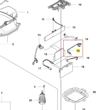 Nowość w ofercie | Zespół okablowania hmi robota koszącego Automower 535 AWD Husqvarna
