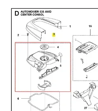Okazja cenowa | Pokrywa robota koszącego Automower 535 AWD Husqvarna
