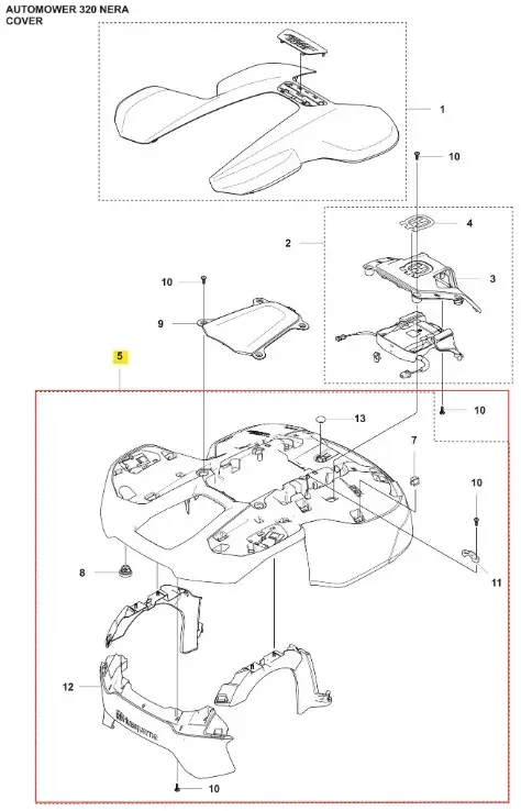W sprzedaży - Obudowa robota koszącego Automower 320 NERA z technologią bezprzewodową Husqvarna