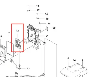 Płytka drukowana montażowa robota koszącego Automower 560 EPOS Husqvarna - Produkt polecany