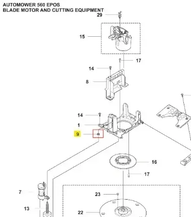 Hit sprzedaży | Tuleja dolna robota koszącego Automower 560 EPOS Husqvarna