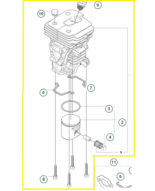 Cylinder kpl. pilarki 445S Husqvarna | Okazja cenowa