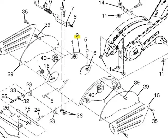 W sprzedaży - Osłona kultywatora TR 530 Husqvarna