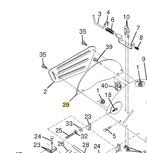 Wysyłka od ręki - Osłona boczna kultywatora TR 530 Husqvarna