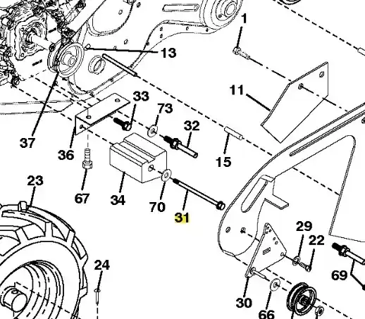 śruba sześciokątna z kołnierzem kultywatora TR 430 Husqvarna | Hit sprzedaży