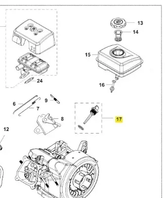Korek wlewu paliwa kultywatora TF 120 Husqvarna - Bardzo popularny produkt