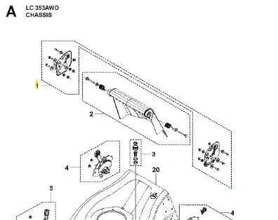 Zestaw uchwytów kosiarki LC 353AWD Husqvarna | Kup dziś