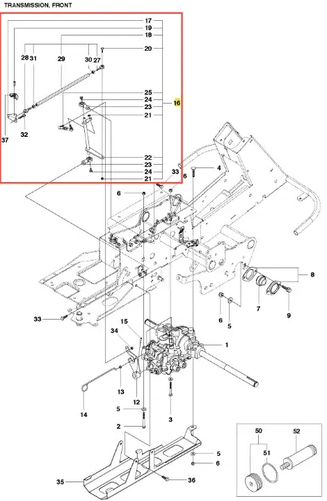 Zespół łącznika ridera R422Ts Husqvarna - Rabat