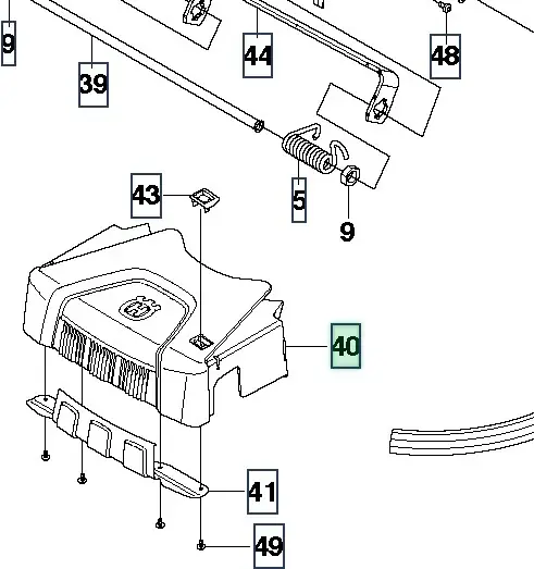 Osłona przednia kosiarki LC 53E e Husqvarna - Szybka wysyłka