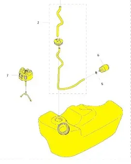 Zbiornik paliwa dmuchawy 580BFS Husqvarna - Łatwy zwrot