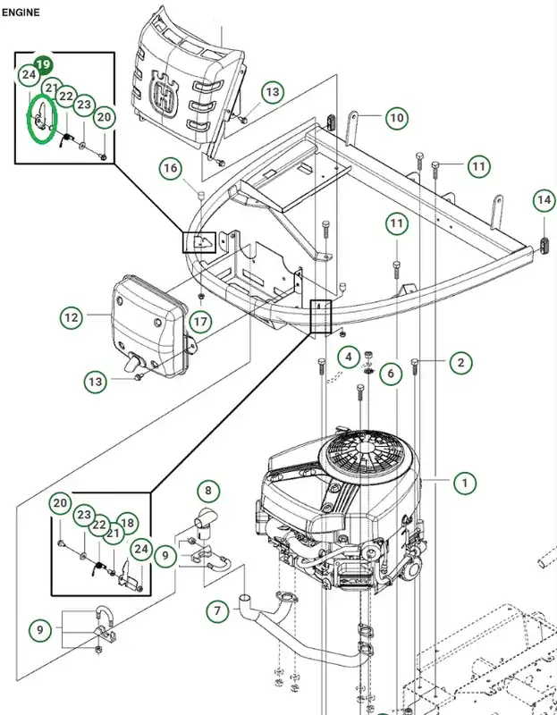 Tylko kilka sztuk - Zatrzask ridera R418Ts Husqvarna