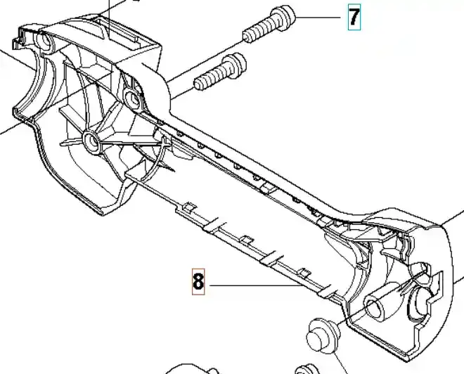 Połowa uchwytu (prawa) wykaszarki 335 LX Husqvarna - Duży rabat