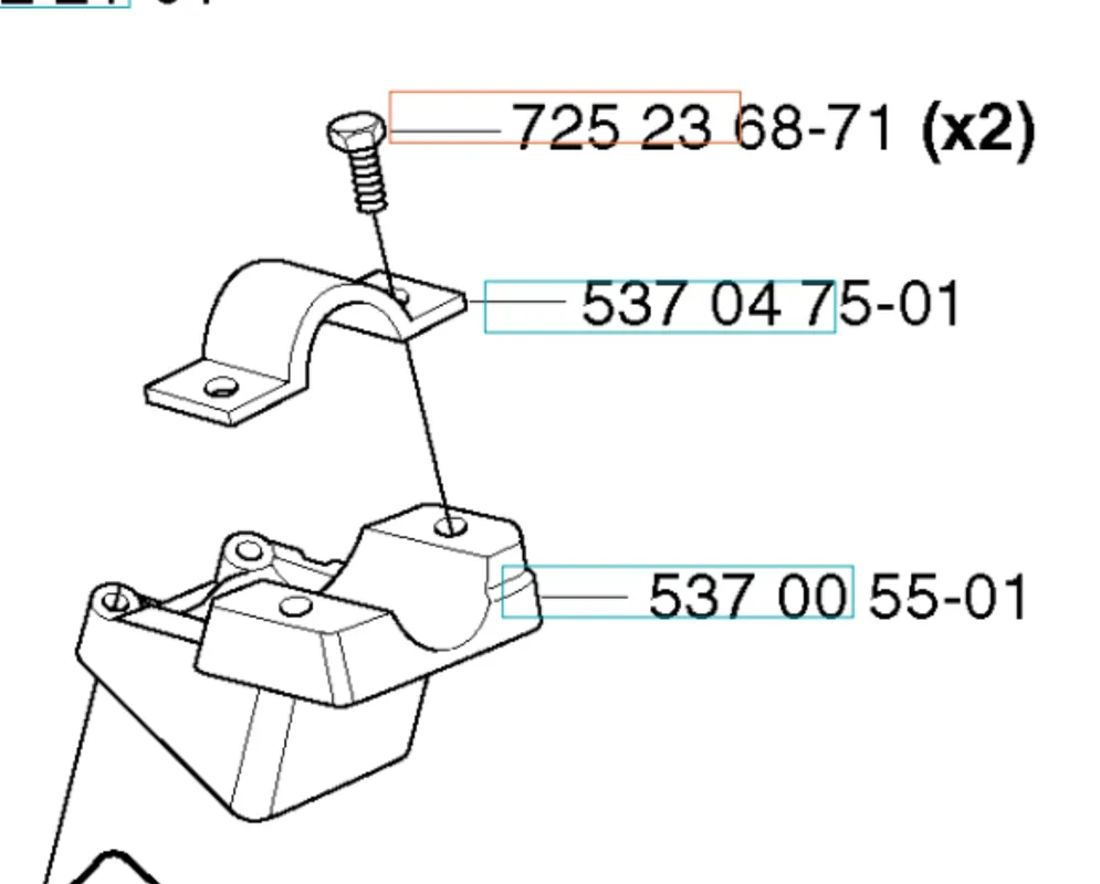 Wysyłka od ręki - śruba M 6 X 16 8.8 ZPB wykaszarki Husqvarna 323RJ
