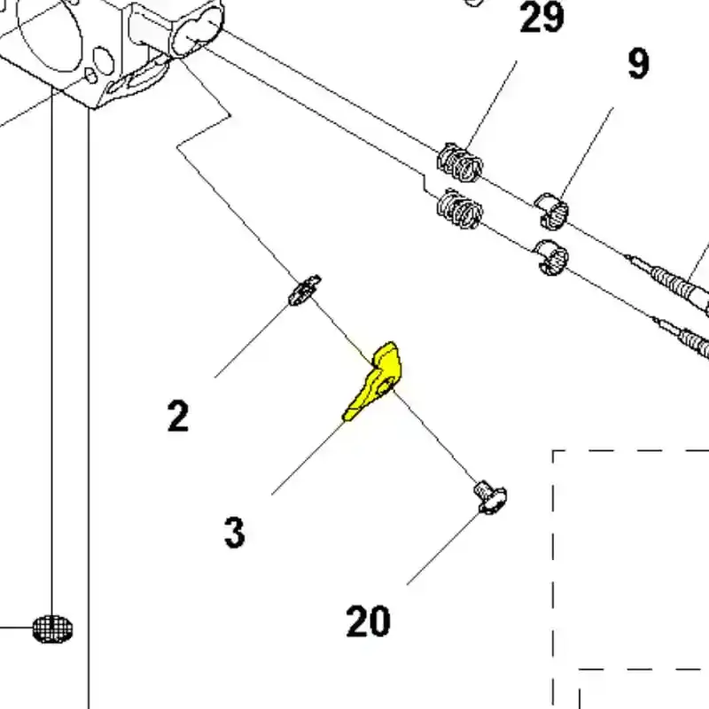 Dżwignia gażnika wykaszarki 345 FR Husqvarna | Nie zwlekaj