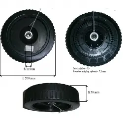 Wysyłka od ręki | KOŁO 200MM ŁOŻYSKOWANE 8C5 TYLNE MTD 46SPH