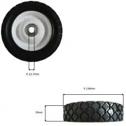 KOŁO FI 150 UNIWERSALNE 6" METAL. Z ŁOŻYSKIEM - Najlepsza cena