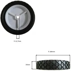KOŁO FI 175 JEZDNE 7" UNIWERSALNE FI OTW. 12,7MM - Promocja kończy się wkrótce
