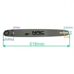 Wysyłka od ręki - PROWADNICA 18 CALI 0.325 1,5MM 45CM 72E NAC