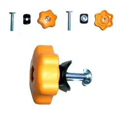 Niska cena - NAKRĘTKA MOTYLKOWA ZE ŚRUBĄ M8x50MM ŻÓŁTA / CZERWO