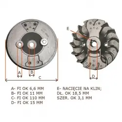 Nowość w sklepie - KOŁO MAGNESOWE KOSY NAC SPS205210BC02N