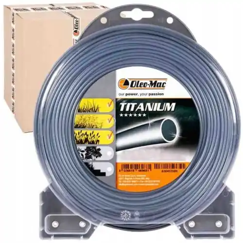 Nowość w sprzedaży - Źyłka tnąca Oleo-Mac okrągła titanium 3.0 mm x 56 m